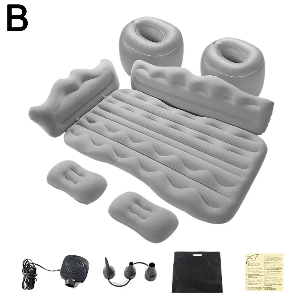 Cama inflable portátil para viajes en automóvil de 174*126 cm, colchón para acampar al aire libre, colchón de aire plegable trasero para automóvil, accesorios para automóvil