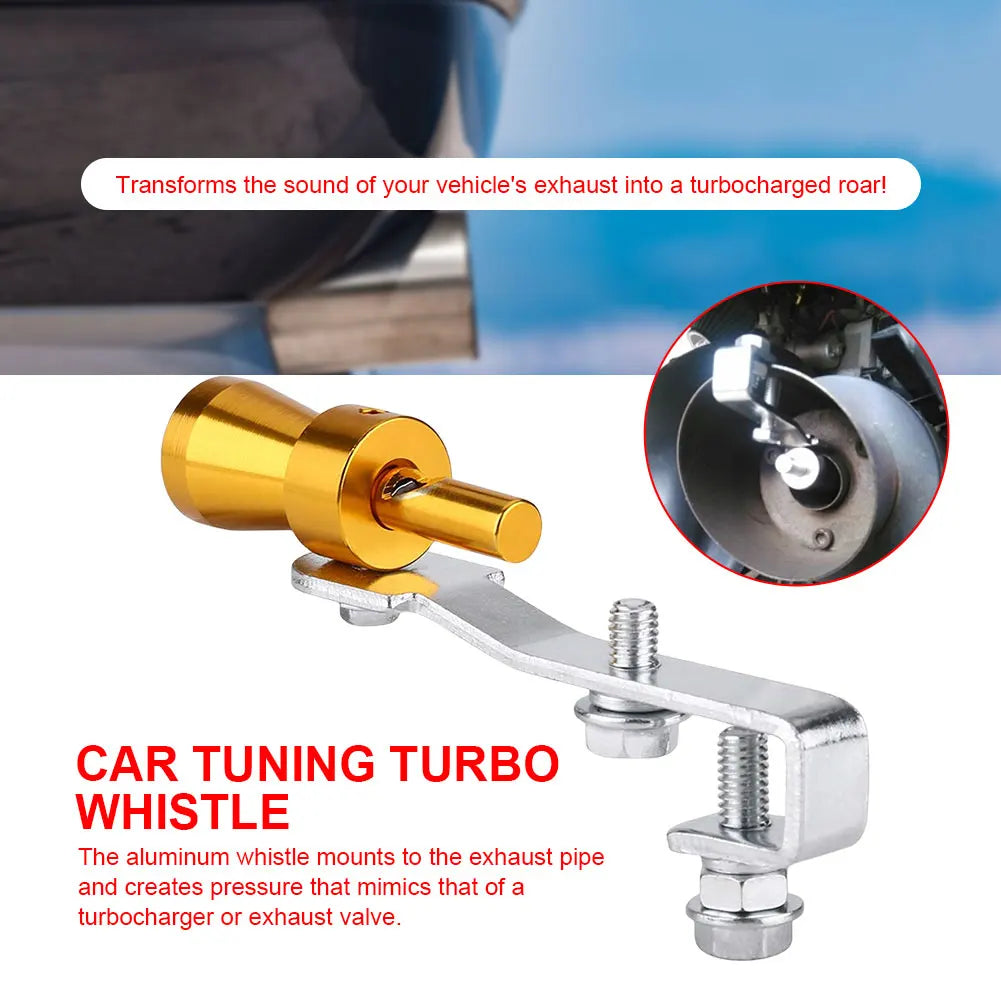 Aluminum Alloy Car Roar Maker Turbo Sound Whistle Universal Turbo Exhaust Whistle Sound Booster Blow Off for Car Styling Tunning