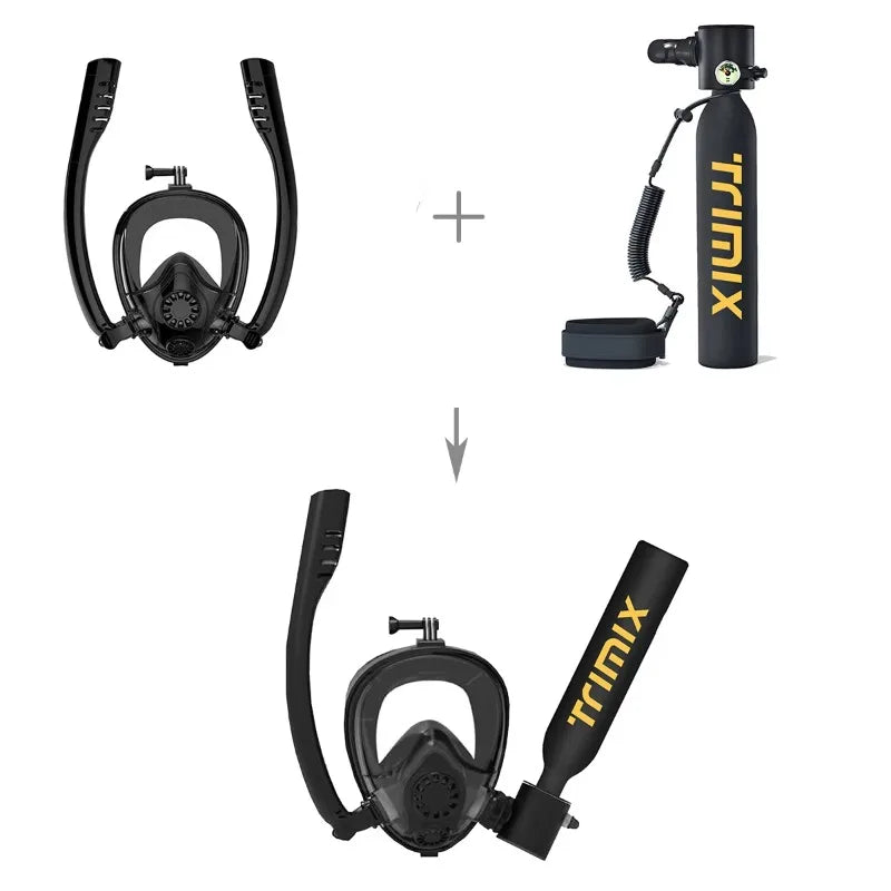 Trimix Lung Tank 0.5L Oxygen Cylinder Dive Scuba Portable 0.5L High Portable Mini Portable Mini Oxygene Diving