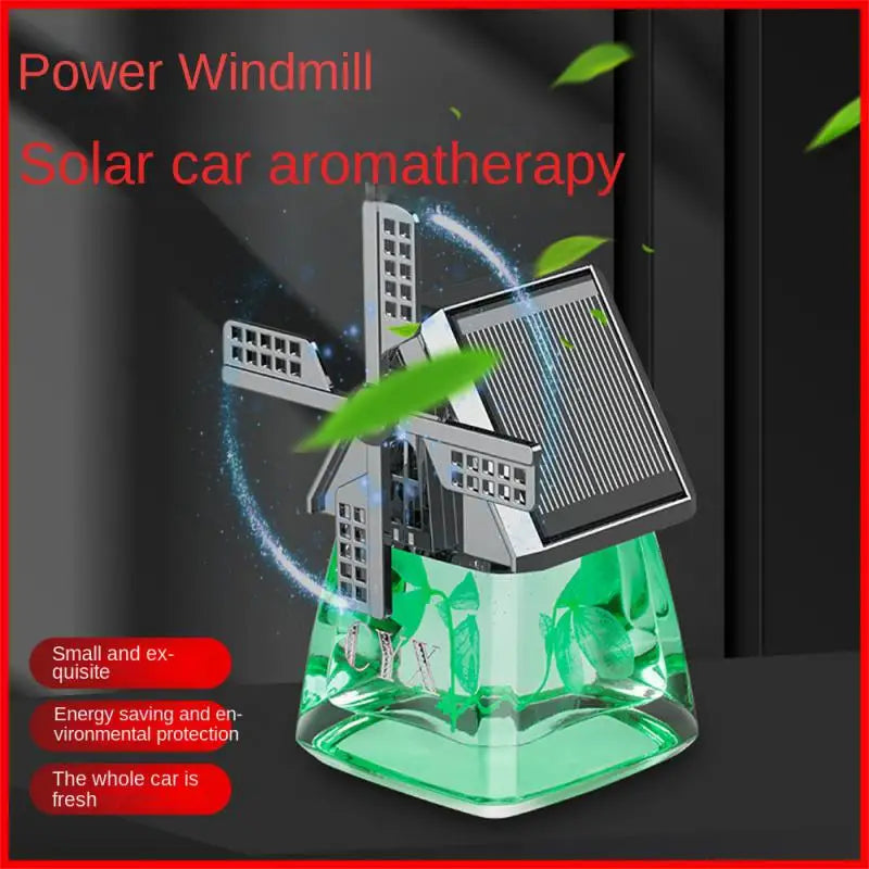 Auto Instrument Panel Air Freshness Solar Energy Deodorization Rotation Windmill Design Light Solid Perfume Car Durable