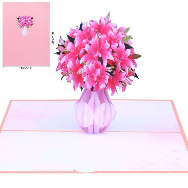 38 Styles 3D Pop Up Greeting Card Love In Hands Birthday Wedding Halloween Christmas Valentines' Day New Year Xmas Kids Gift