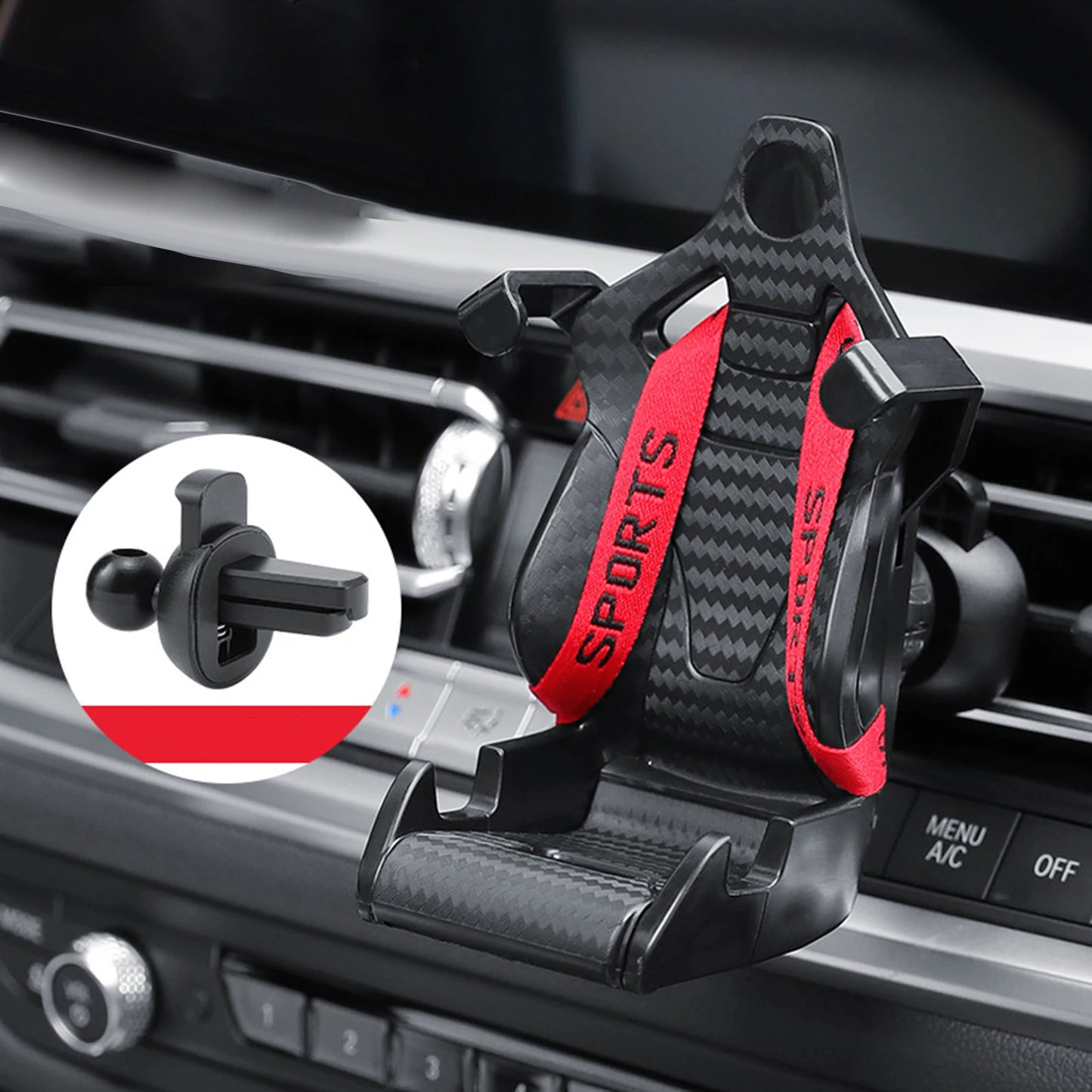 Car Air Vent Phone Holder Car Phone Holder Air Outlet Gravity Type Car Navigation Multifunctional Car Holder 360° Rotatable