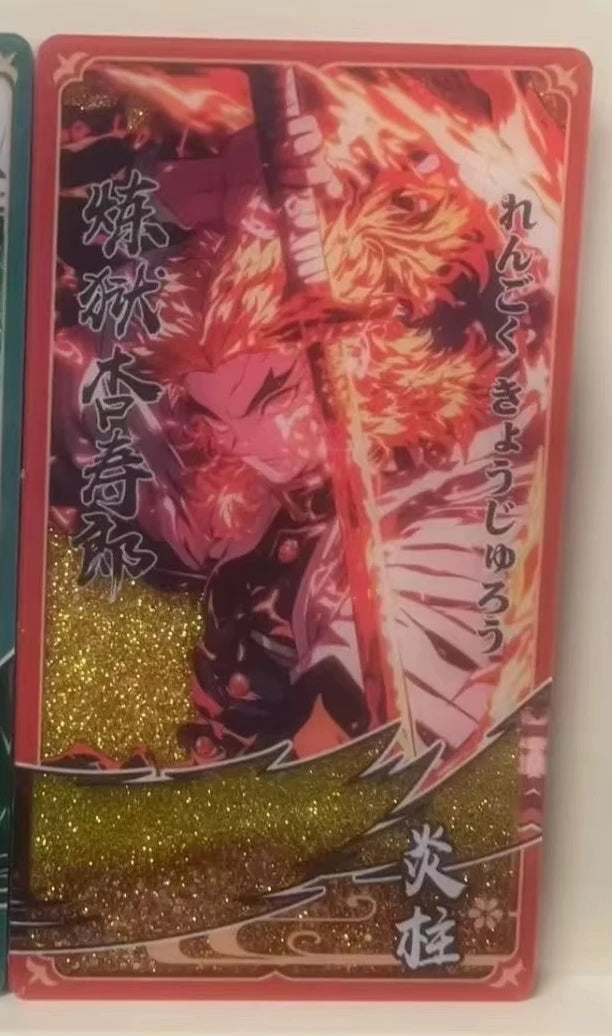 Anime Demon Slayer Quicksand Cards Kanroji Mitsuri Kochou Shinobu Iguro Obanai Uzui Tengen Collection Cards Birthday Gifts Toys
