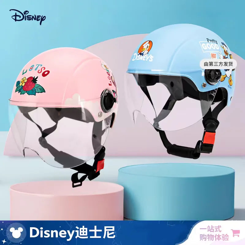 Summer Disney Donald Duck Motorcycle Super Light Open Face Helmet For Children Adult Helmet Safety Protective Helmet Gift Toy