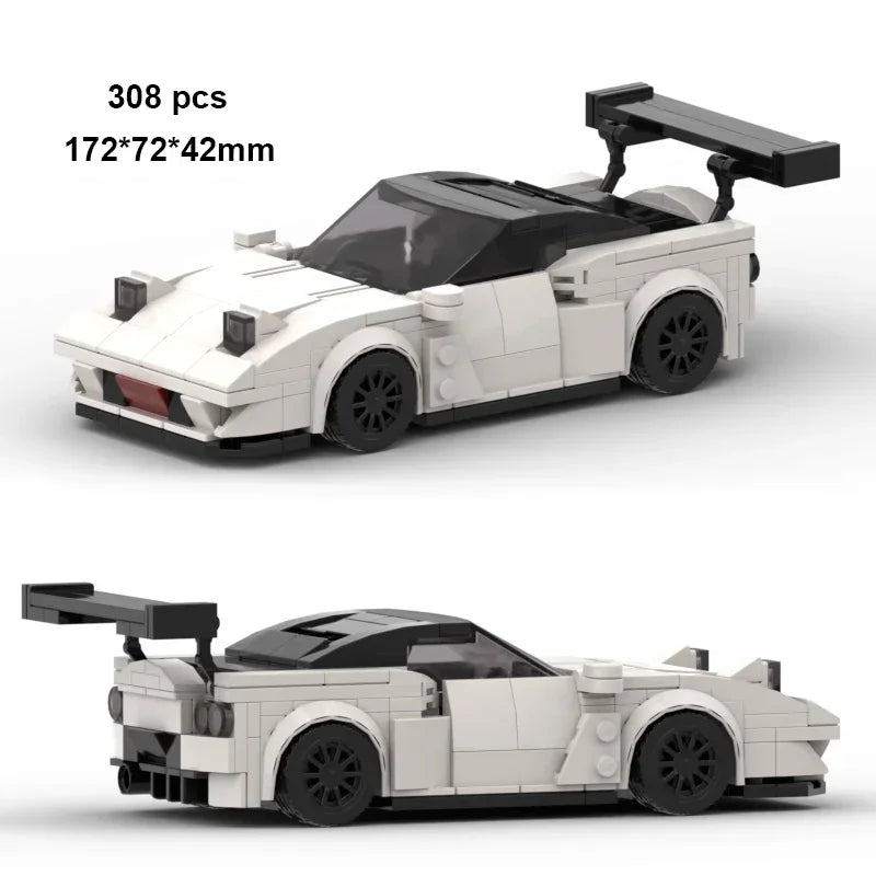 Technical Car City Speed Champion Sports MOC Ideas Creative Racing Car Building Blocks Garage Carro Rennau Voiture Vehicle Toys