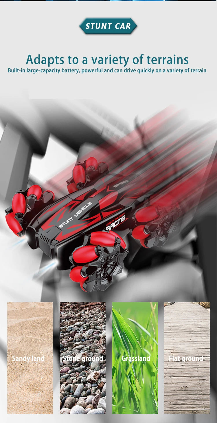 WLtoys F1 RC Drift Car con luces LED y música, 2,4 G, guantes, radiocontrol remoto, coches acrobáticos con tracción en las 4 ruedas, juguetes eléctricos para niños