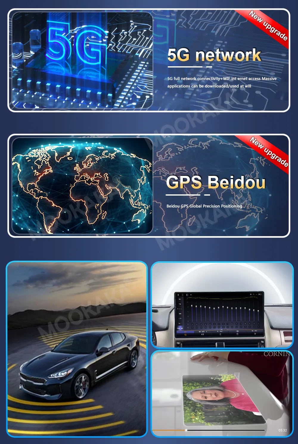 Android For Lexus GX400 GX460 2010-2020 Car Radio 8+256GB Multimedia Player Recorder 12.3" Touch Screen Head Unit Carplay Navi