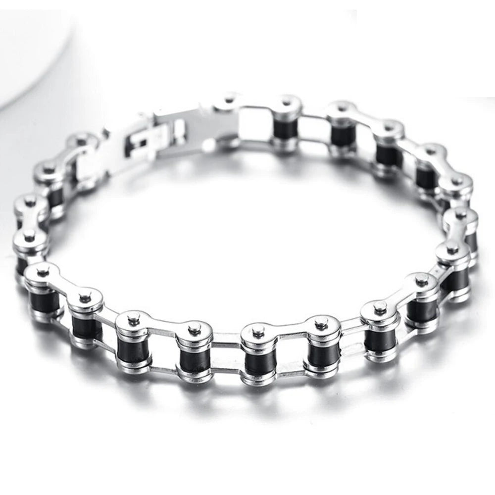 Top Quality Stainless Steel Biker Bracelet Men's Motorcycle Chain Punk Rock Male Bracelet Biker Bicycle Bracelets For Men