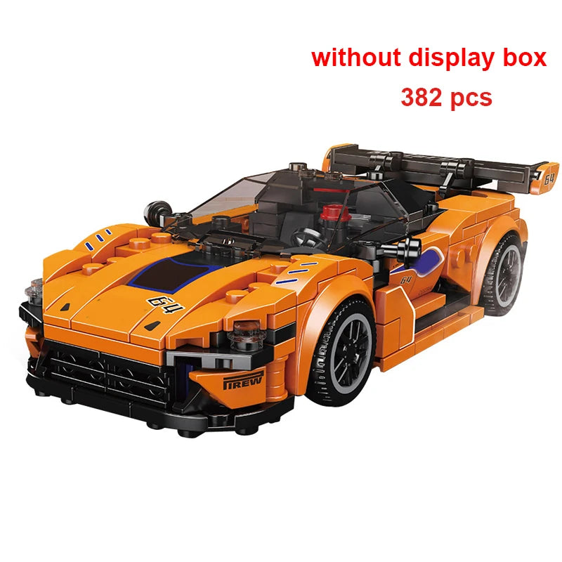 Technical Moc Car City Speed Champion Sports Car Racing Vehicle Building Blocks Brick Educational Construction Toys
