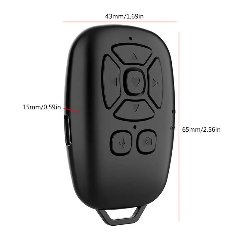 Control remoto inalámbrico para cámara de teléfono, botón de control remoto para teléfono móvil con Bluetooth, pulsador, pasador de página, control remoto recargable para Android IOS