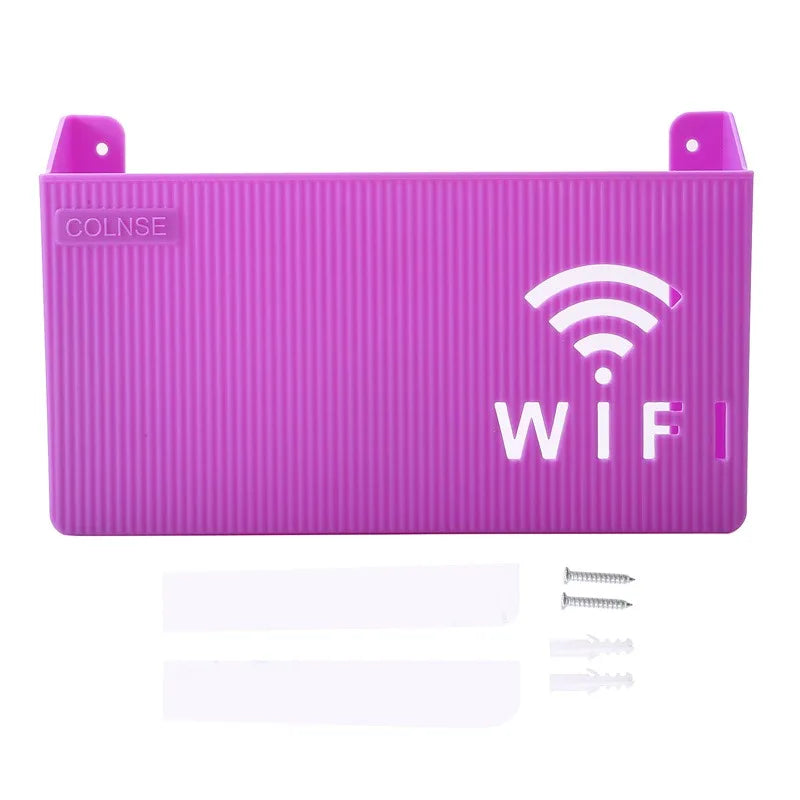 Étagère de routeur Wifi sans fil, boîte de rangement murale à suspendre, boîte de rangement en plastique ABS, support d'alimentation de câble, boîte de rangement, décoration de la maison