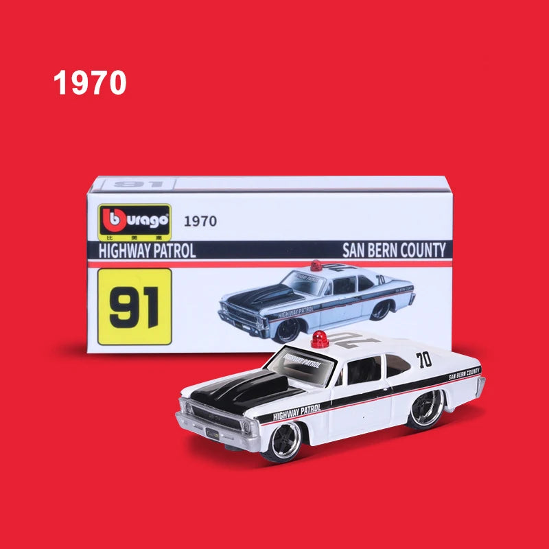 1/64 Simulated Parking Lot Model Classic Static Car Bburago Alloy Diecasting Vehicles Miniature Scene Assembly Display Frame Toy