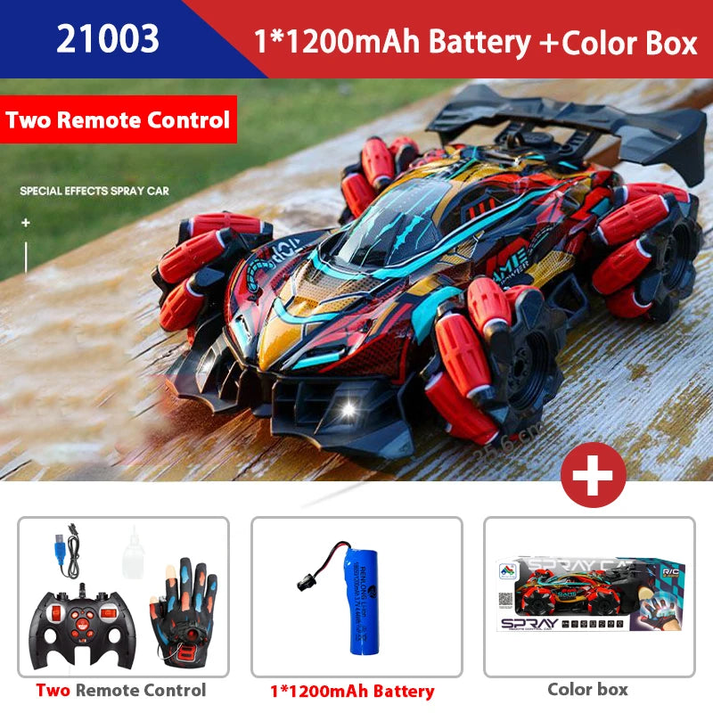 WLtoys F1 RC Drift Car con luces LED y música, 2,4 G, guantes, radiocontrol remoto, coches acrobáticos con tracción en las 4 ruedas, juguetes eléctricos para niños