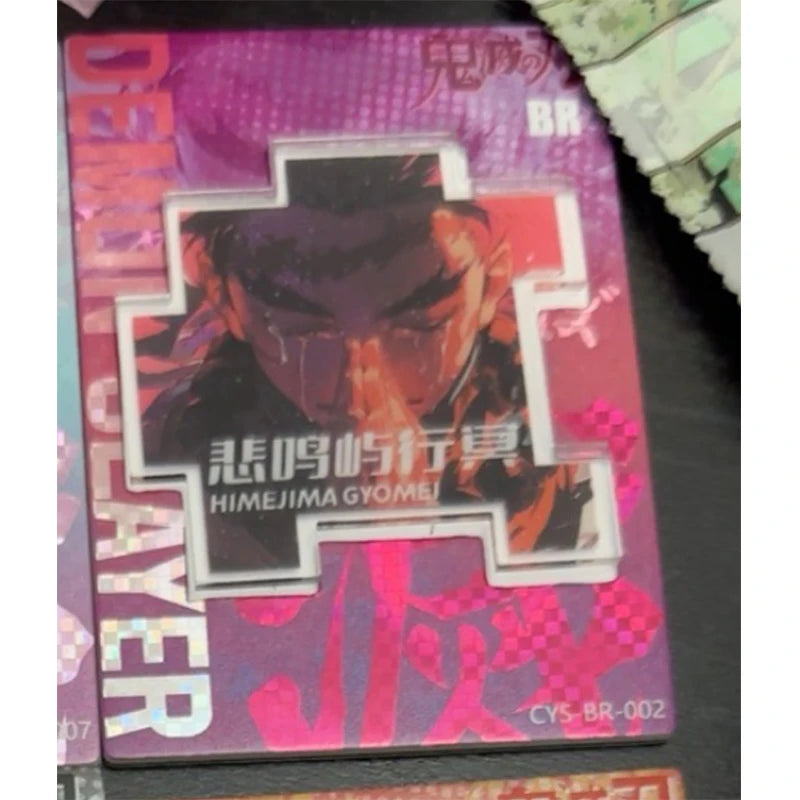 Anime Demon Slayer Kamado Tanjirou Kochou Shinobu Kanroji Mitsuri Iguro Obanai Collection Cards Christmas Birthday Gifts Toys