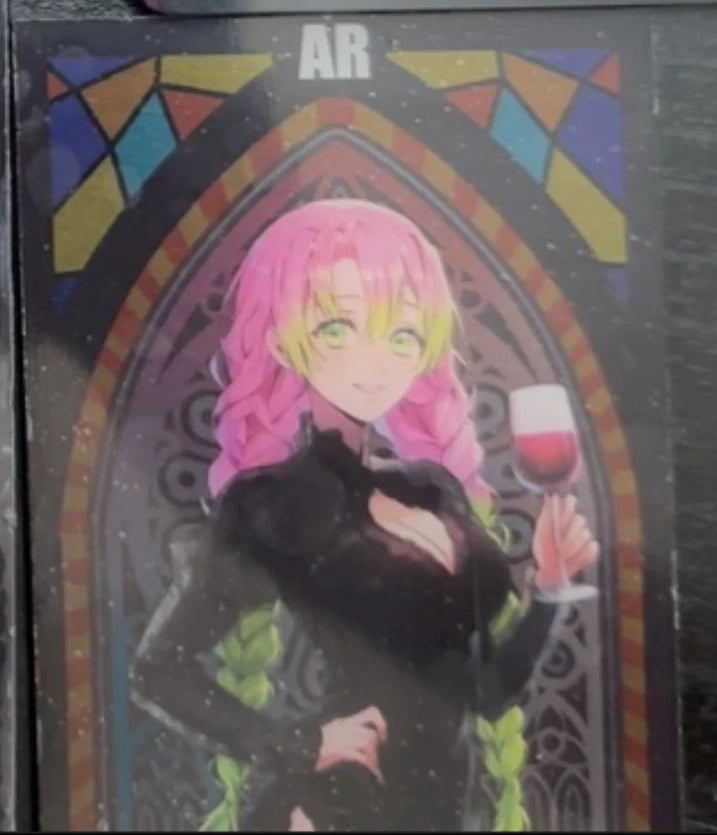Anime Demon Slayer Kamado Tanjirou Kochou Shinobu Kanroji Mitsuri Iguro Obanai Collection Cards Christmas Birthday Gifts Toys