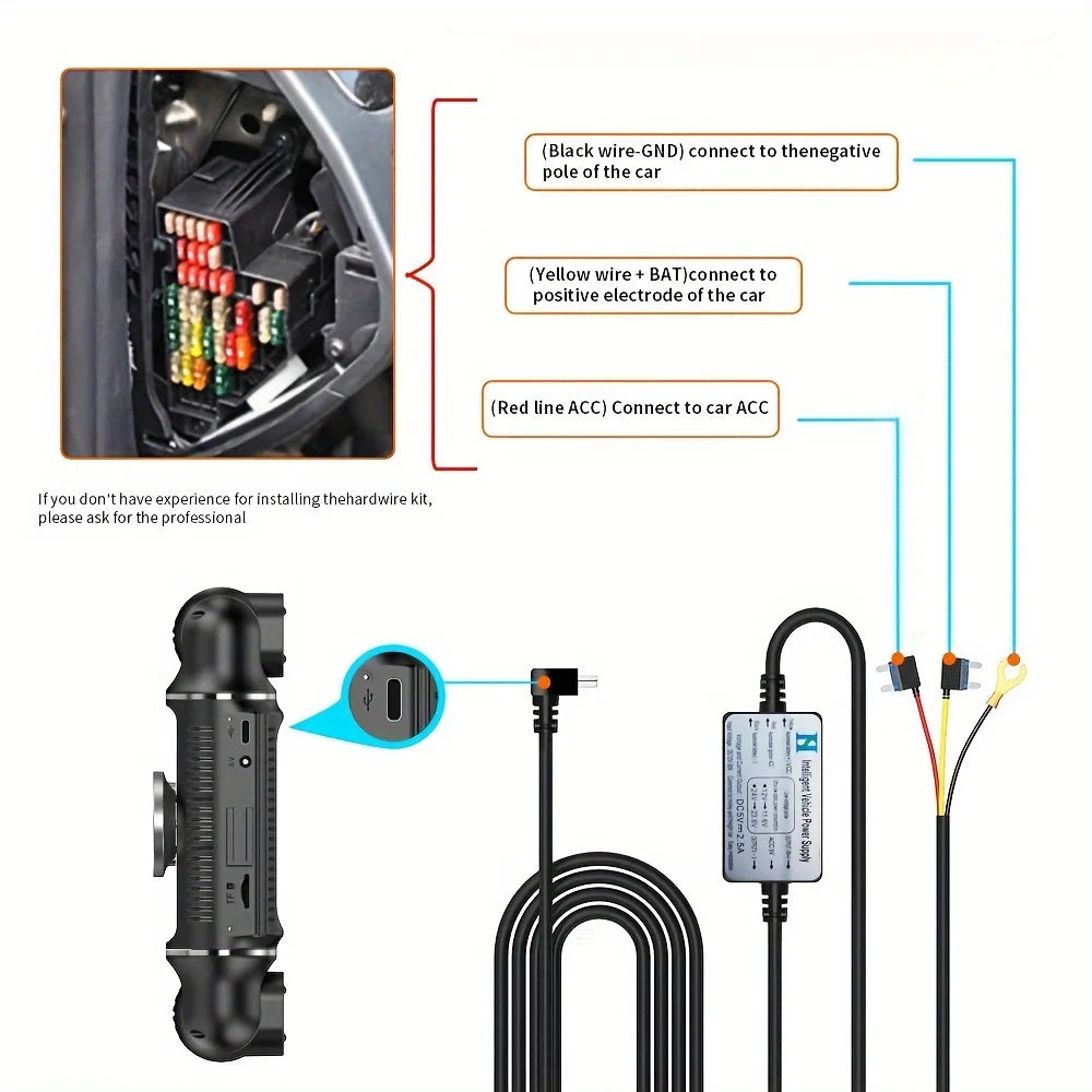 Grabadora de video DVR para automóvil de 4 cámaras, 4 x 1080P, 360 grados, WIFI, aplicación para tablero, cámara de visión trasera delantera, derecha e izquierda, monitor de estacionamiento las 24 horas, regalo