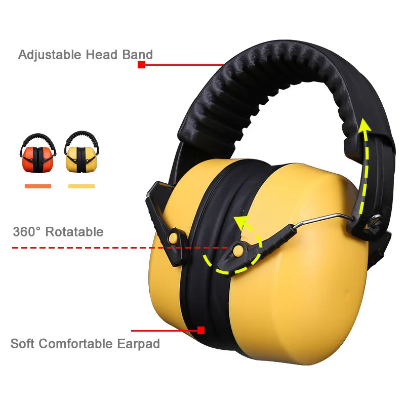 Auriculares de seguridad para el trabajo, antirruido, para el trabajo, para aprender, dormir, para carpinteros, para disparar, protección auditiva, auriculares portátiles