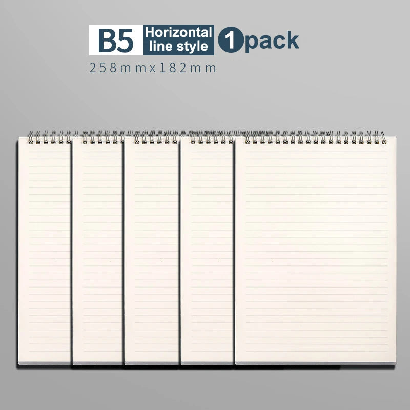 1 agenda planificadora A5, cuaderno en espiral, horarios, plan diario, lista de tareas, bloc de notas grueso, material escolar de oficina, papelería