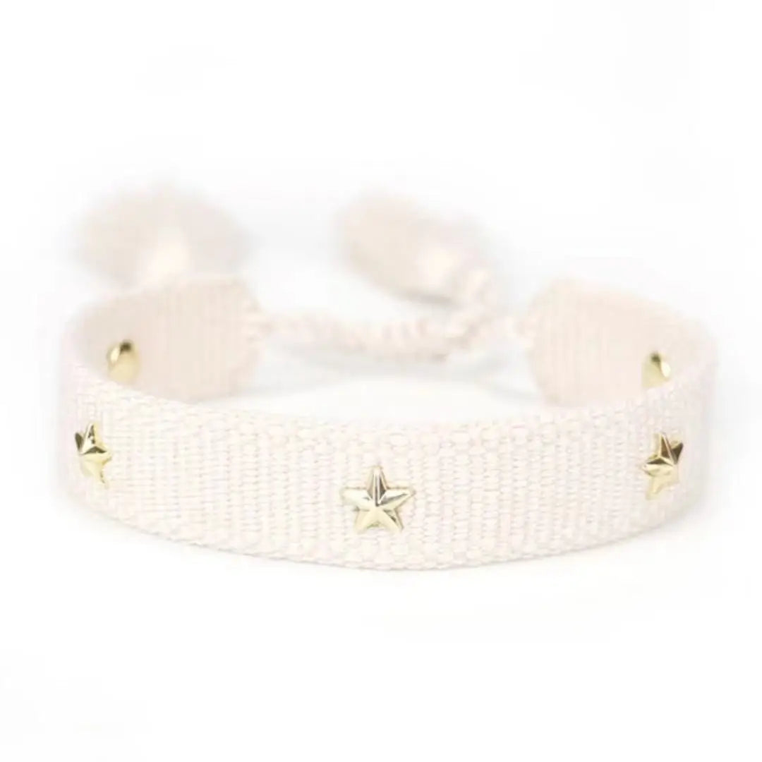 Pulsera tejida de la amistad para mujer con pequeñas estrellas Pulseras de joyería apilables de verano Regalos para hermanas
