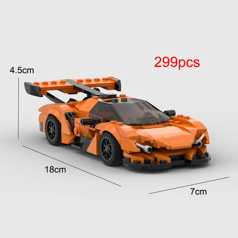 2022 Hot MOC Speed City Car Champion Racer Classic Supercar Building Blocks Brick Racing Super Technique Creative Garage DIY Set