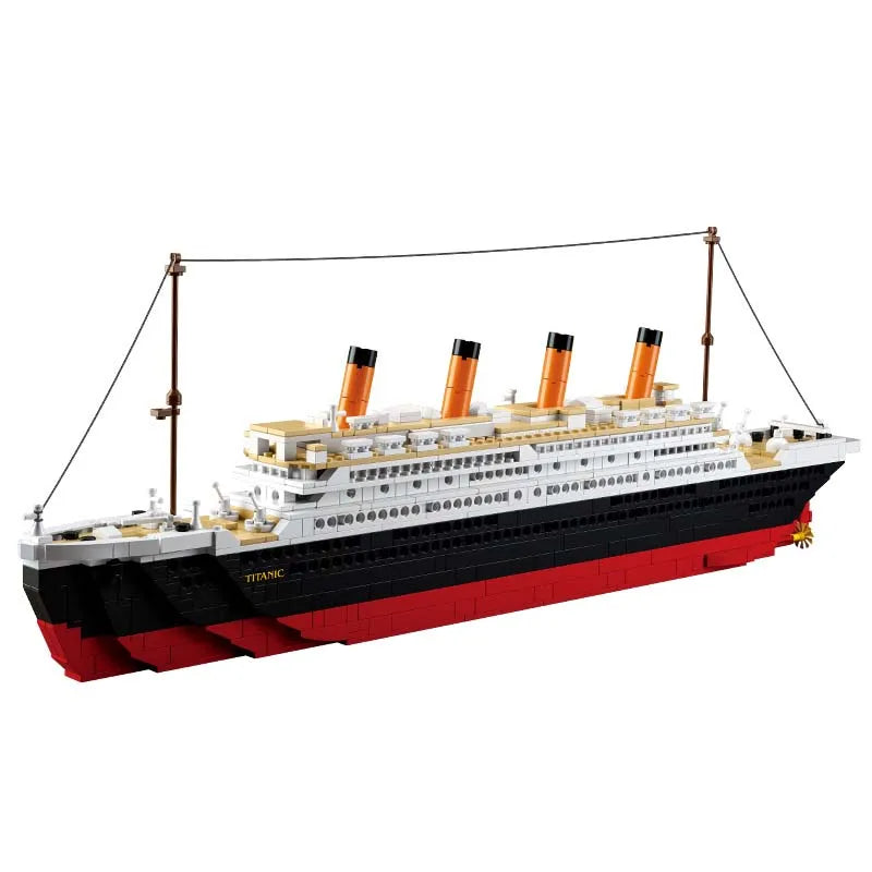 Titanic Rms Cruise Boat Ship City Model Building Kits 3d Blocks Educational Figures Diy Toys Hobbies For Children Bricks
