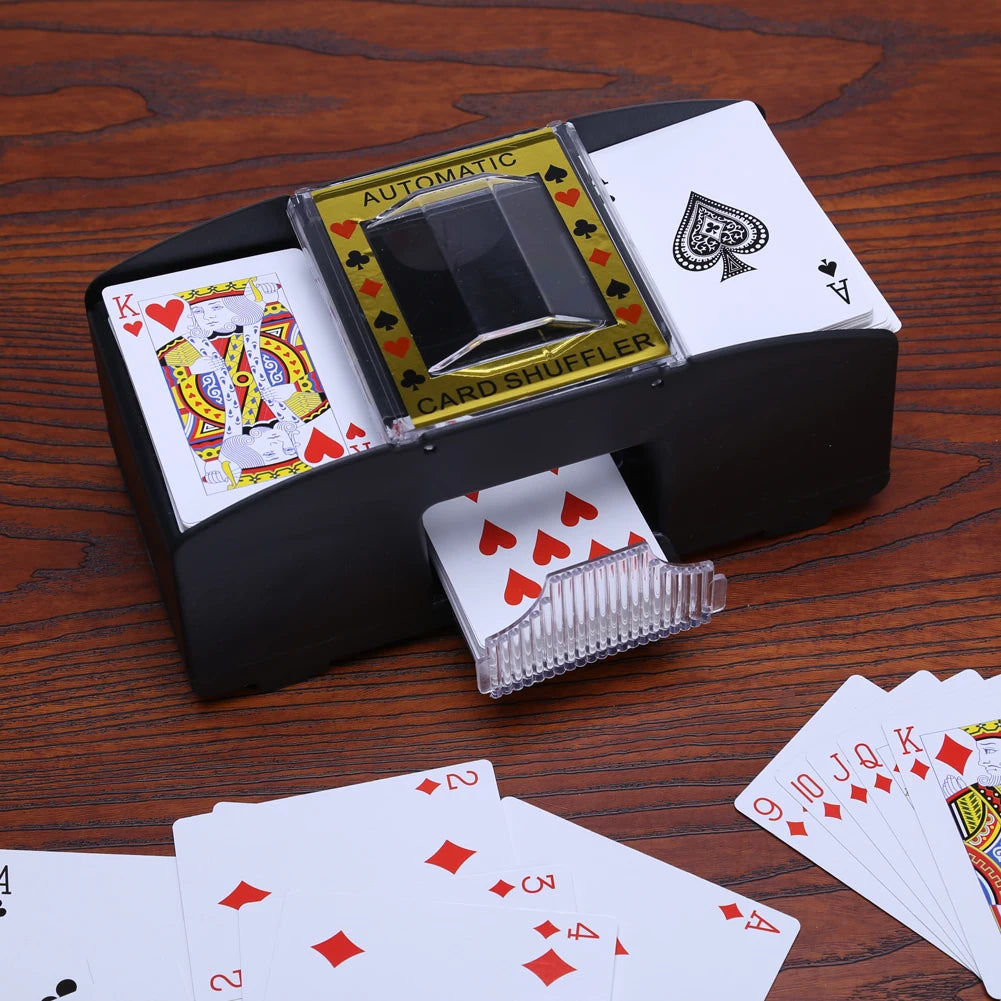 Automatic Playing Cards Shuffler Poker Casino 1/2 Deck Card Shuffling Machine USB Battery-Operated Electric Poker Card Shuffler