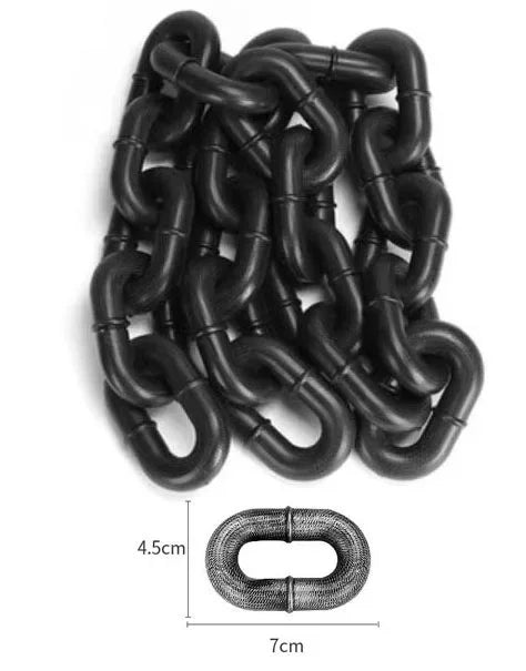 Pet traction rope, hollow plastic simulation iron chain, internet-famous funny and amusing props