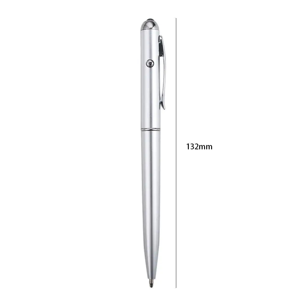 School Creative Drawing Magic Writing Silver Stationery Invisible Ink Pen UV Light Pen Ballpoint Pens Magic Secret Pen