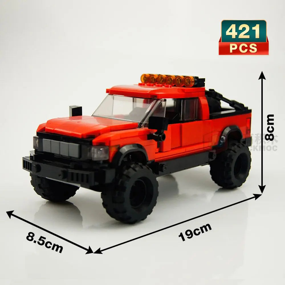 Toy MOC SUV Speed Champion City Car Racer Classic off-road Building Blocks Brick Racing Super Technique Creative Garage DIY Set