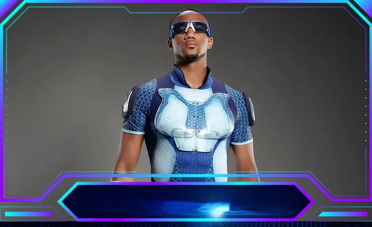 The Boys A-Train Cosplay Costume Halloween Carnival High Quality Hero Reggie Franklin Battle Outfit With Boots Printing Jumpsuit
