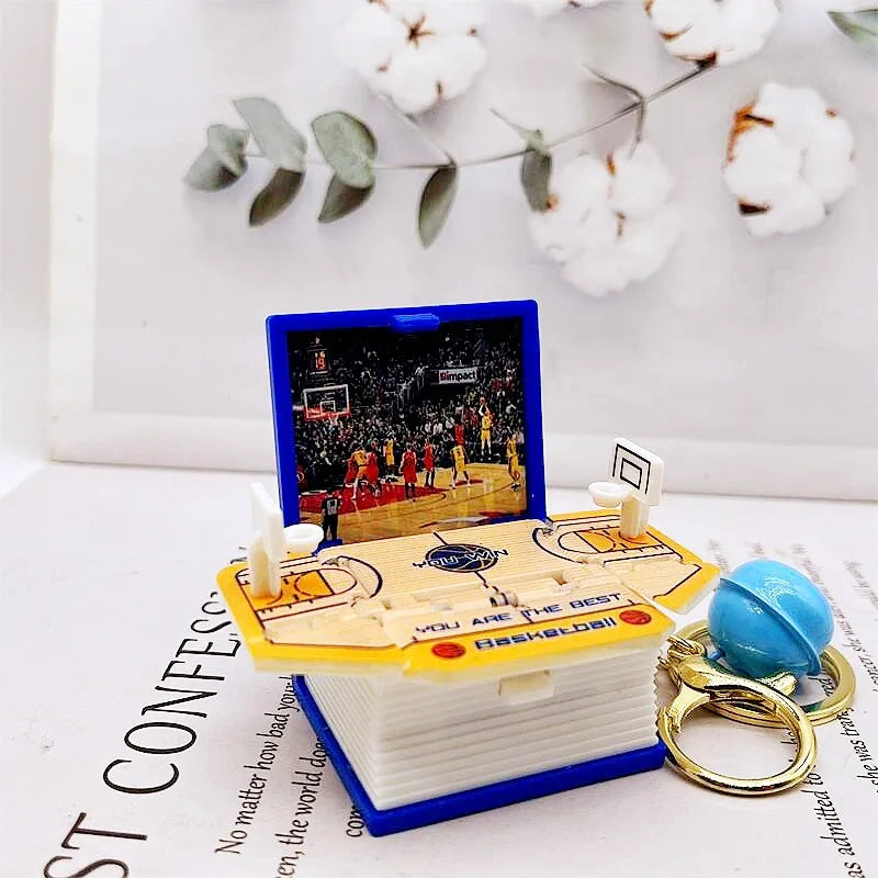 2024 3D Folding Bomb Explosion Book Novelty Mini Football Match Astronaut Keychain Children's Handheld Game Board Games Boy Gift