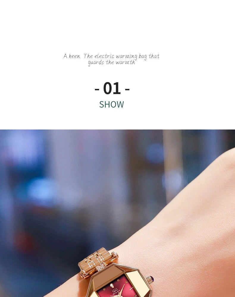 relogio feminino 2024 Luxury Brand Diamond Women Watch Rose Gold Quartz Ladies Wrist Watches Stainless steel Clock Female Watch