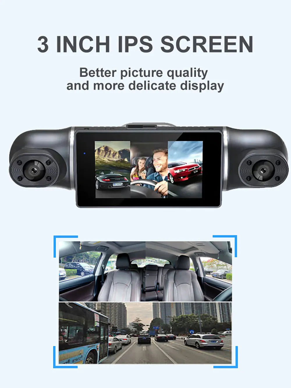 Grabadora de video DVR para automóvil de 4 lentes 1080P con control por aplicación WIFI, cámara de tablero de 360 grados, visión nocturna, cámara de visión trasera delantera izquierda y derecha para automóvil