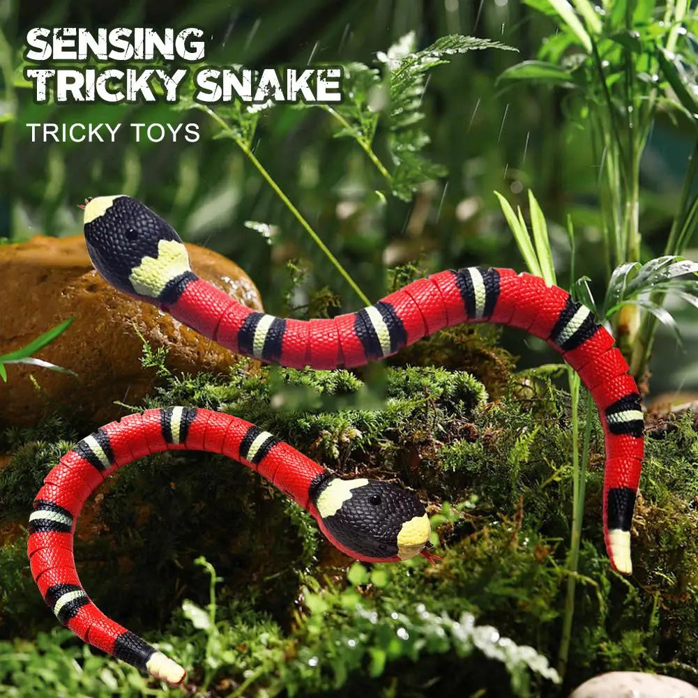 Tricky Snake Cat Toys Interactive Electric Induction Snake Toy Smart Sensing Tease Toys for Cats Game Accessories Pet Supplies