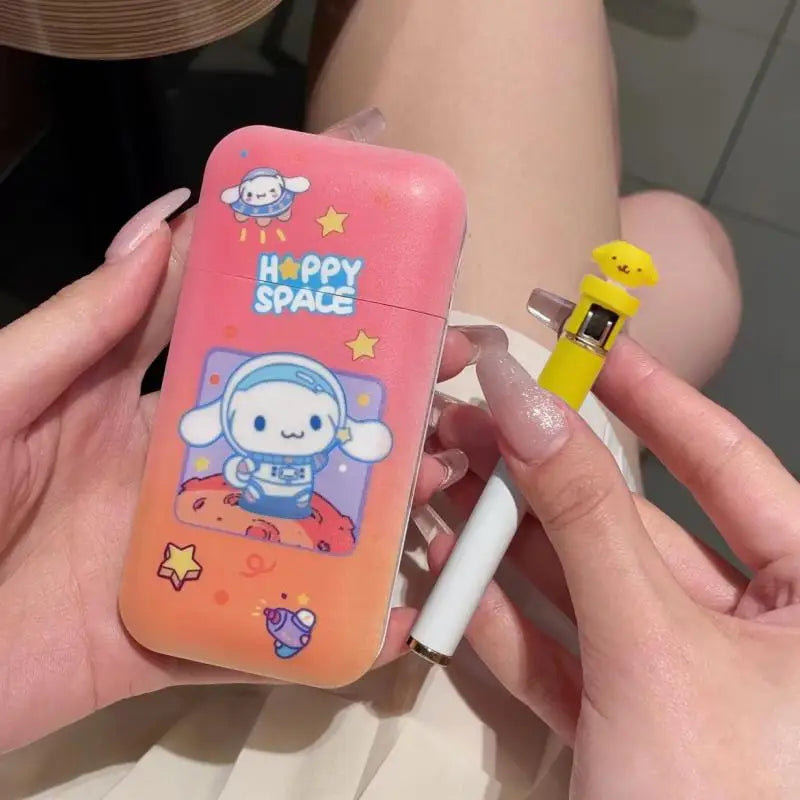 Sanrioed Kuromi Lighter Kawaii Cartoon Anime Cinnamoroll My Melody Creative Personalized Cool Pattern Y2K Boyfriend Friend Gift