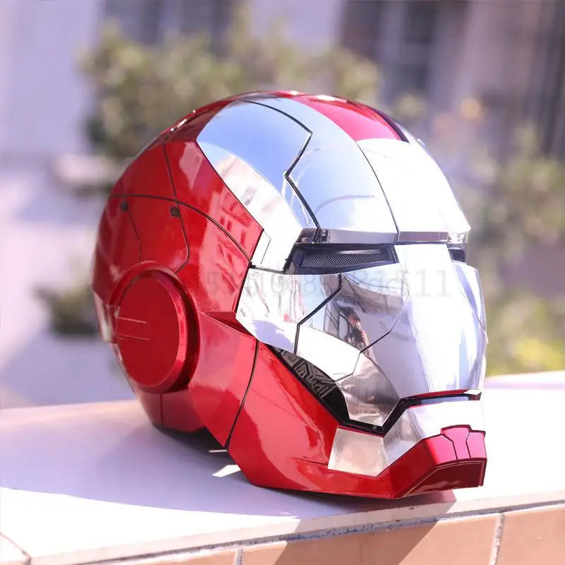 2024 New 1:1 Marvel Iron Man Mk5 Electric Helmet Multi-piece Opening And Closing Helmet Voice Control Eyes Model Adult Toy Gifts