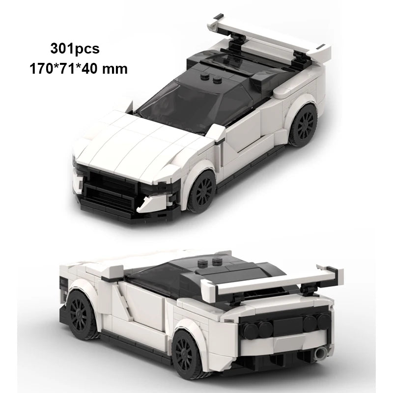 Technical Car City Speed Champion Sports MOC Ideas Creative Racing Car Building Blocks Garage Carro Rennau Voiture Vehicle Toys