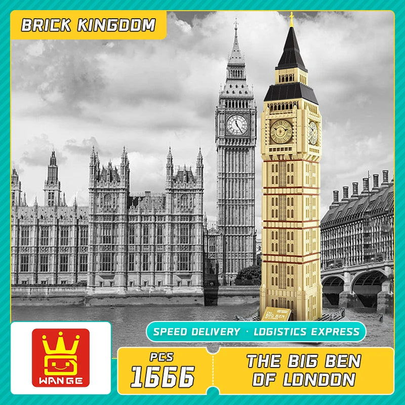 1666 pièces Briques Modèle Londres Big Ben Blocs de Construction Architecture Mondiale Construction Créative Cadeau Jouets Pour Enfants Adultes 5216