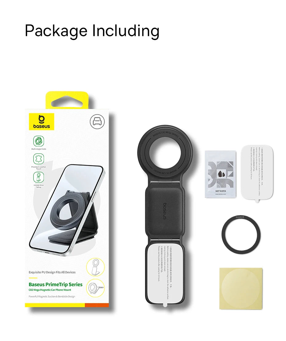 Soporte magnético para teléfono de coche Baseus, soporte para teléfono de coche plegable Magsafe para iPhone 15, 14, 13, 12 y Samsung
