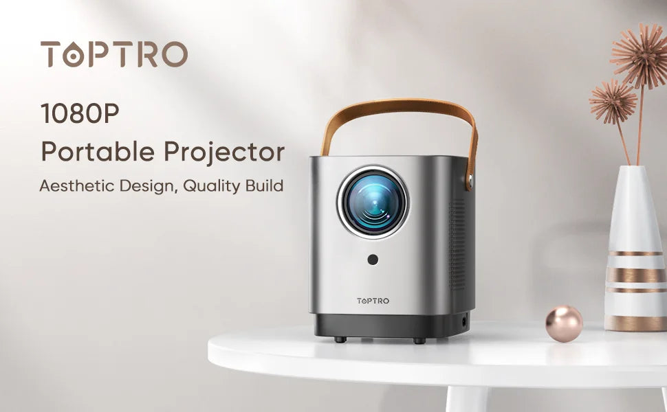 TOPTRO Projector Portable 5G WIFI Bluetooth Projector 9500 Lumens 1080P Supported Home Theater Outdoor Proyector Dust-proof