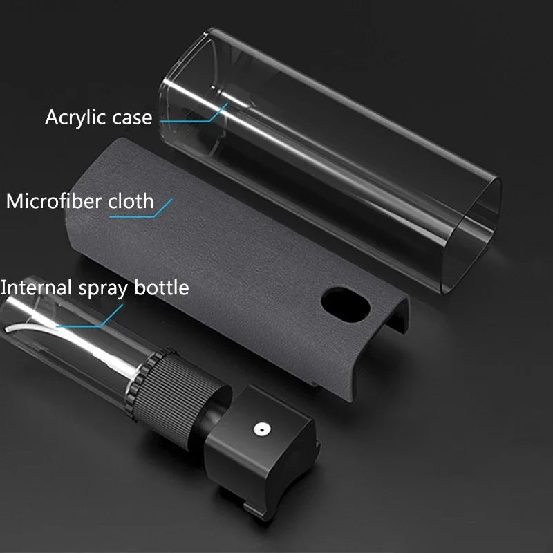 2In1 Microfiber Screen Cleaner Spray Bottle Set for Phone Ipad Screen Dust Removal Clean Cloth Wipe Iphone Cleaning Glasses Wipe