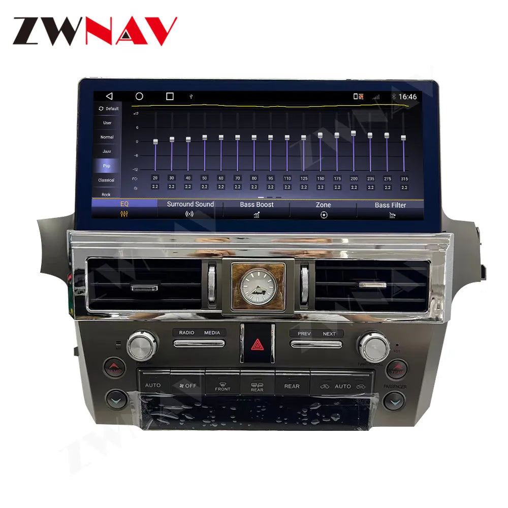 Radio para coche Android con pantalla IPS HD de 12,3" para Lexus GX460 GX400 2010-2020, reproductor multimedia, autorradio, navegación GPS, unidad principal 2 Din