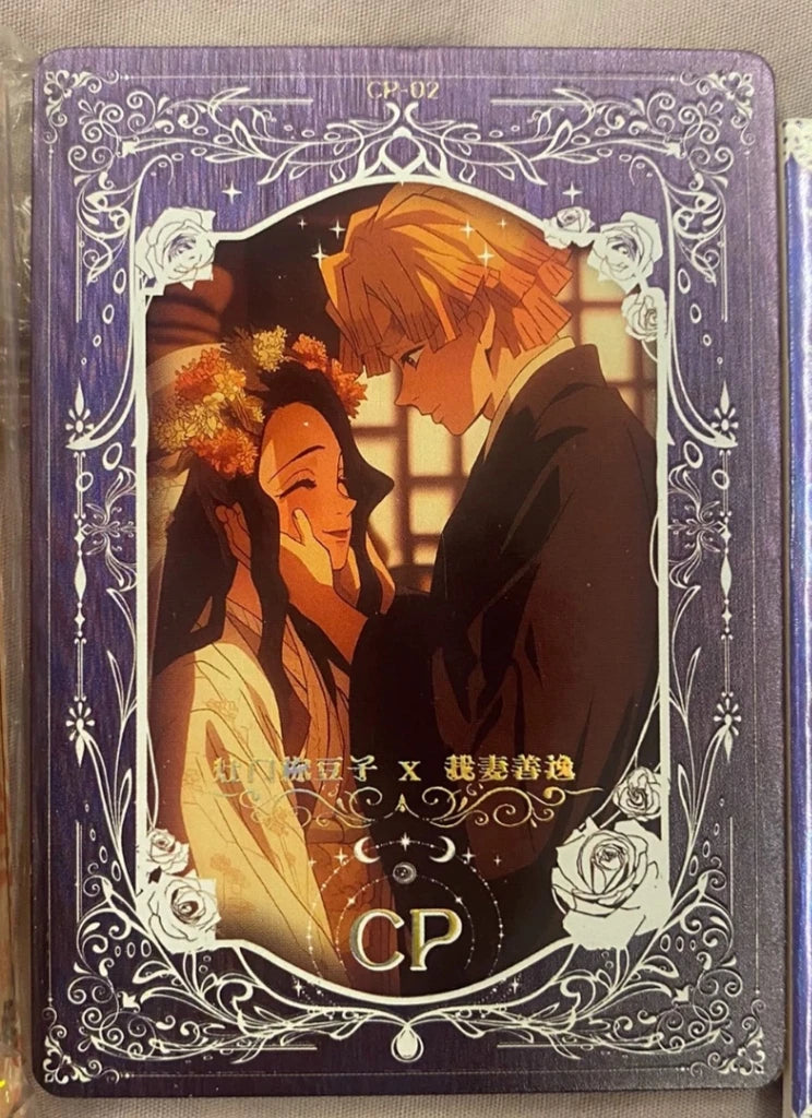 Anime Demon Slayer Kamado Tanjirou Agatsuma Zenitsu Kochou Shinobu Kanroji Mitsuri Rare Collection Card Birthday Gift Toys