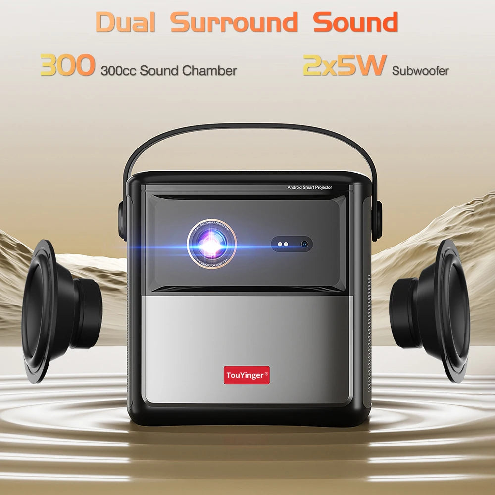 TouYinger G5 Portable 4K Projector 1080p Home Theater Full HD Projetor Android Dlp Beamer 3d U80 Cinema Smartphone with Battery
