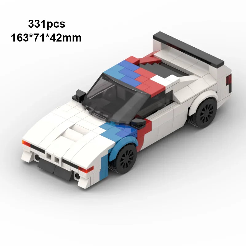 Technical Car City Speed Champion Sports MOC Ideas Creative Racing Car Building Blocks Garage Carro Rennau Voiture Vehicle Toys