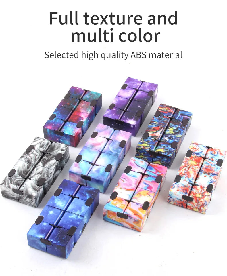 Starry Sky Infinity Cube Square Puzzle Toys Relieve Stress Hand Game Four Corner Maze Toys Children Adult Decompression fidget