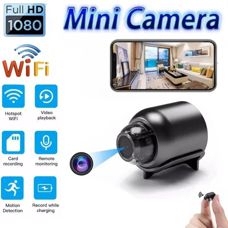Mini cámara WiFi HD de 1080P para seguridad en interiores, vigilancia, monitor para bebés, videocámara con visión nocturna, cámara IP, grabadora de audio y video