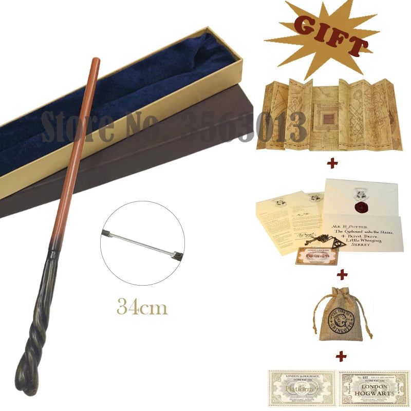 27 Kinds Wands with Map Letter 2 Tickets Necklace Cloth Bag and orginal Box
