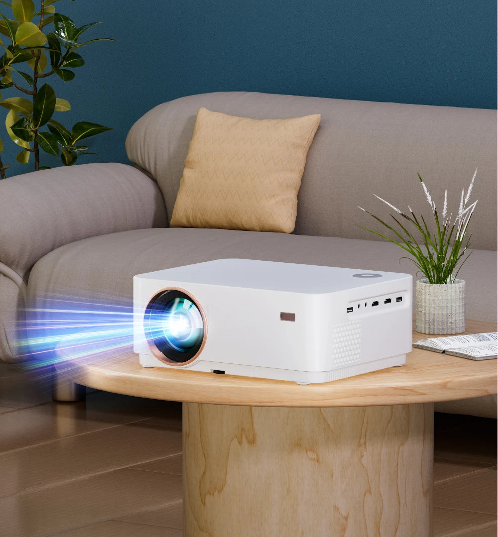 WZATCO Nouveau D5 1080P 5G WiFi Android Smart Digital Focus Full HD Projecteur LED Vidéo Home Cinéma Cinéma Projecteur LCD Beamer