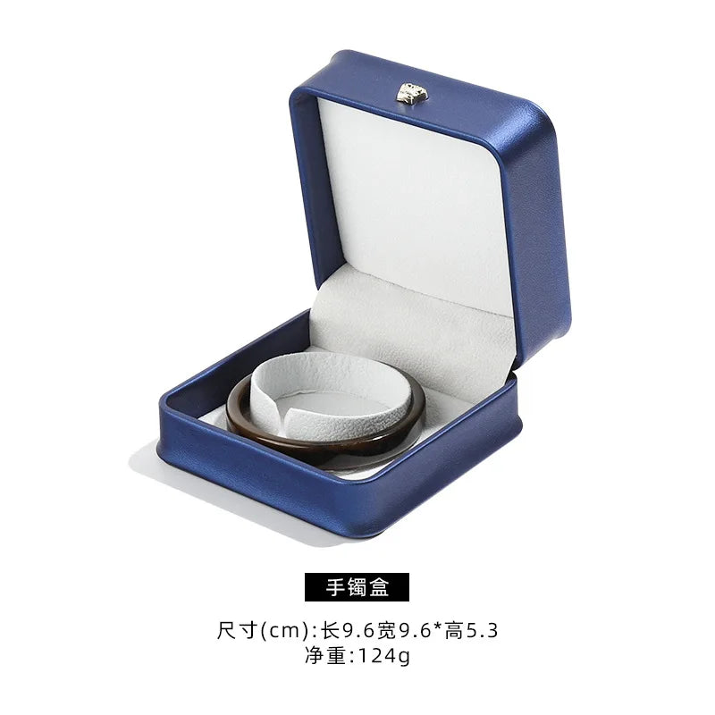1 organizador de joyas de cuero, caja para anillos de boda, colgante, pulsera, collar, estuche de almacenamiento, embalaje de regalo, caja de exhibición al por mayor